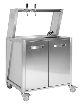 RVS mobiele bar