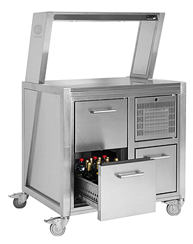 RVS mobiele bar